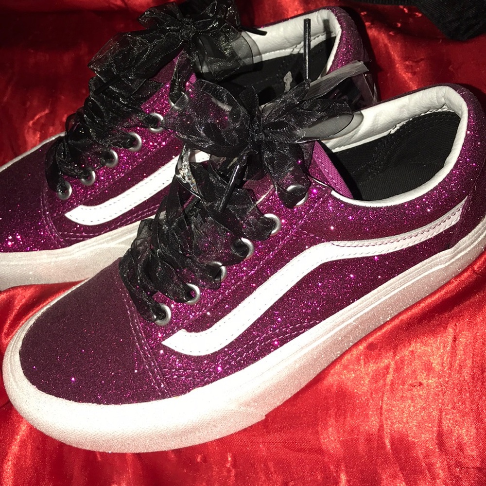 Platform glitter vans